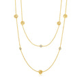 Crislu Cubic Zirconia Rosy Necklace in Sterling Silver with 18kt Yellow Gold Finish