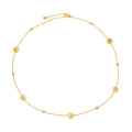 Crislu Cubic Zirconia Rosy Station Necklace in Sterling Silver with 18kt Yellow Gold Finish