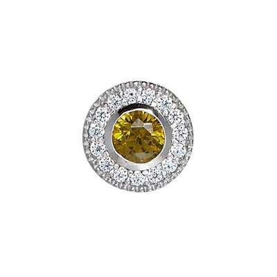 Cubic Zirconia August Charm in Sterling Silver