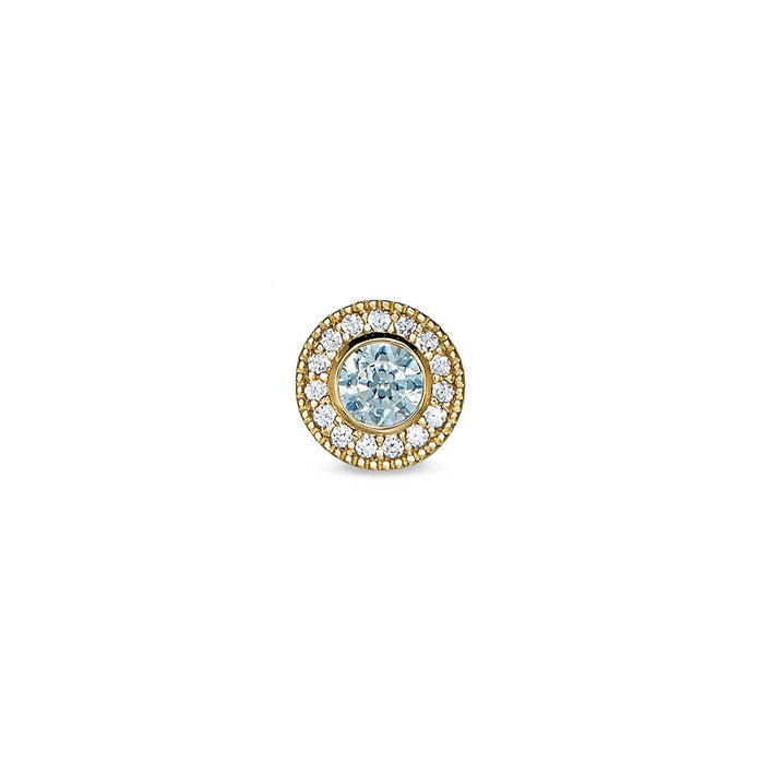 Cubic Zirconia March Charm in Sterling Silver