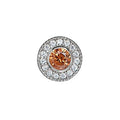 Cubic Zirconia November Charm in Sterling Silver
