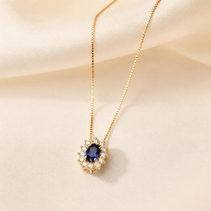 Cubic Zirconia Pendant in 18K Gold
