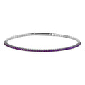 Cubic Zirconia Purple February Bracelet in Sterling Silver