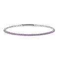 Cubic Zirconia Purple June Bracelet in Sterling Silver