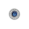 Cubic Zirconia September Charm in Sterling Silver