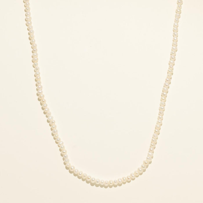 Cultured Freshwater Pearl Necklace in Sterling Silver (3-3.5mm)