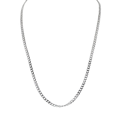 Curb Chain in Sterling Silver (24 inches and 4.7mm)