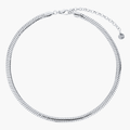 Dahna Herringbone Necklace - Silver