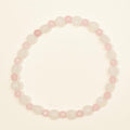 Dee Berkeley Rose and White Quartz Bead Bracelet (4mm and 6mm beads)