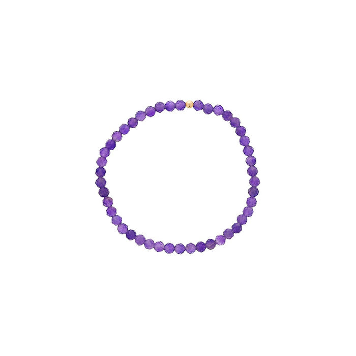 Dee Berkley Amethyst Bead Bracelet in 14kt Gold Filled (4mm beads)
