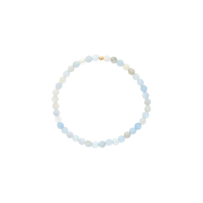 Dee Berkley Aquamarine Bead Bracelet in 14kt Gold Filled (4mm beads)
