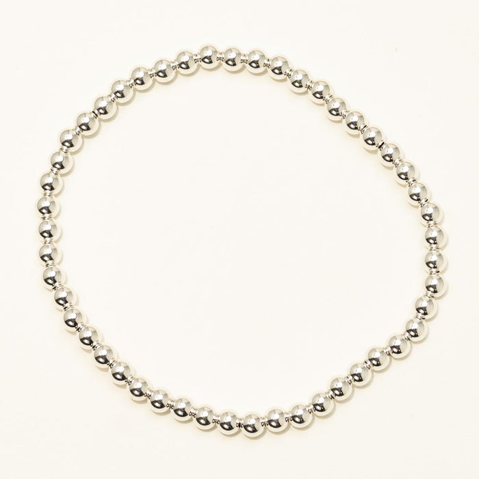 Dee Berkley Bead Bracelet in Sterling Silver (4mm beads)