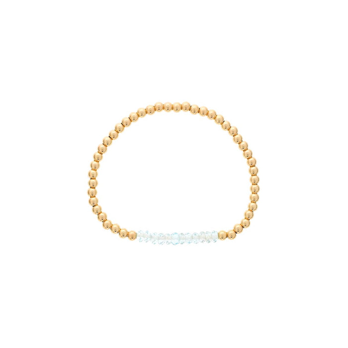 Dee Berkley Blue Topaz Bead Bracelet in 14kt Gold Filled (4mm beads)