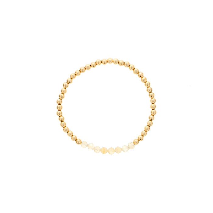 Dee Berkley Citrine Bead Bracelet in 14kt Gold Filled (4mm beads)