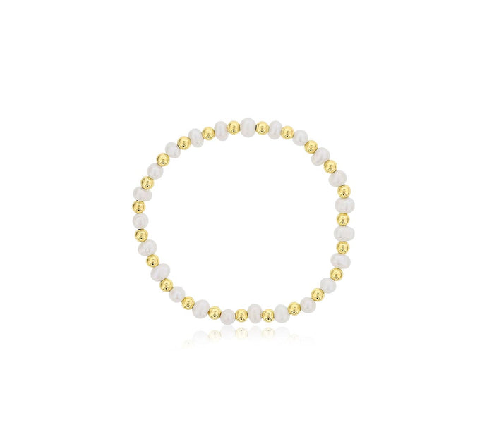 Dee Berkley Cultured Freshwater Pearl Bead Bracelet in 14kt Gold Filled (4mm pearls)