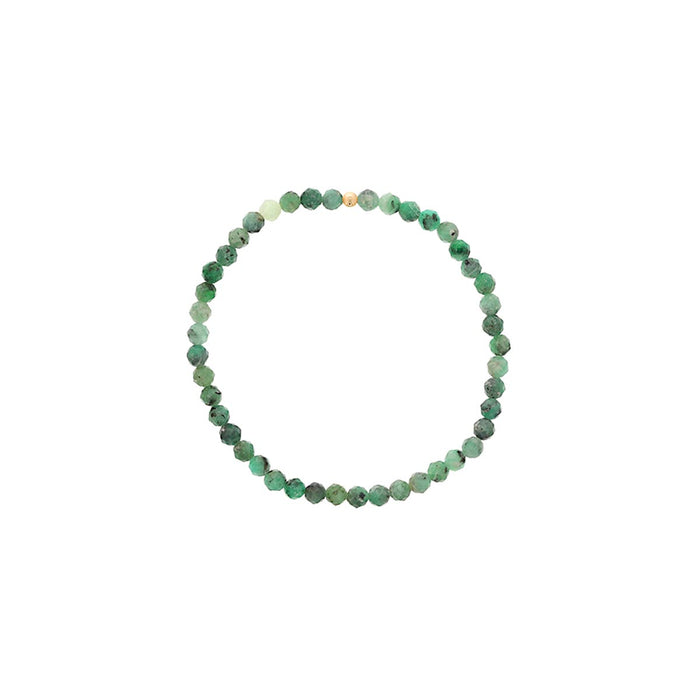 Dee Berkley Emerald Bead Bracelet in 14kt Gold Filled (4mm beads)