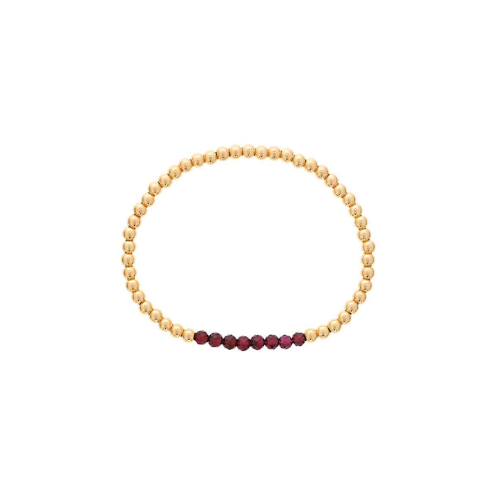 Dee Berkley Garnet Bead Bracelet in 14kt Gold Filled (4mm beads)