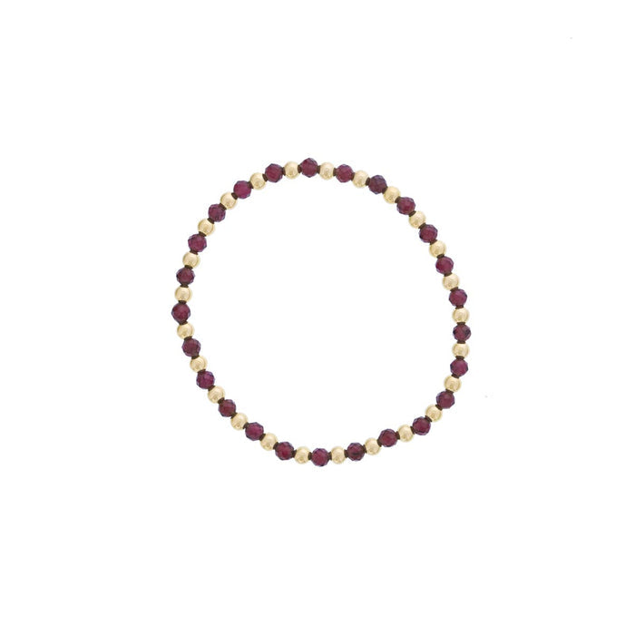 Dee Berkley Garnet Bead Bracelet in 14kt Gold Filled (4mm beads)
