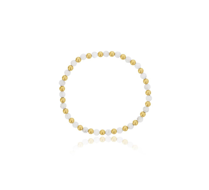 Dee Berkley Moonstone Bead Bracelet in 14kt Gold Filled (4mm beads)