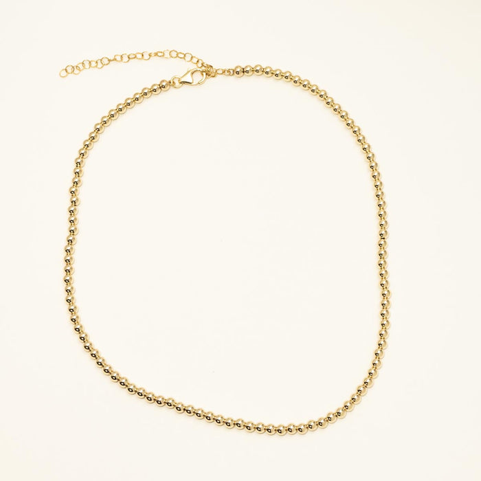 Dee Berkley Shine Bright Bead Necklace in 14kt Gold Filled (4mm beads and 15-18 inches)