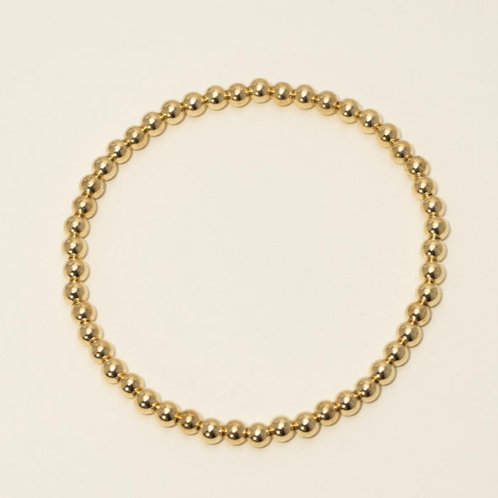 Dee Berkley "Team Bride" Moonstone with 14kt Gold Filled Bead Two Bracelet Bridal Gift Box Set (4mm beads)