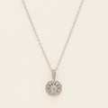 Diamond Circle Filigree Necklace in Sterling Silver (1/10ct tw)