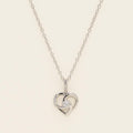 Diamond Heart Necklace in Sterling Silver (1/10ct tw)