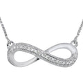 Diamond Infinity Necklace in Sterling Silver (1/20ct tw)