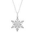 Diamond Snowflake Necklace in Sterling Silver (1/20ct tw)