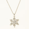 Diamond Snowflake Necklace in Sterling Silver (1/20ct tw)