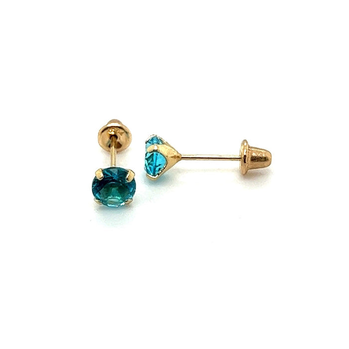 Brincos com Pedras de Zirconia 4mm - Ricca Jewelry