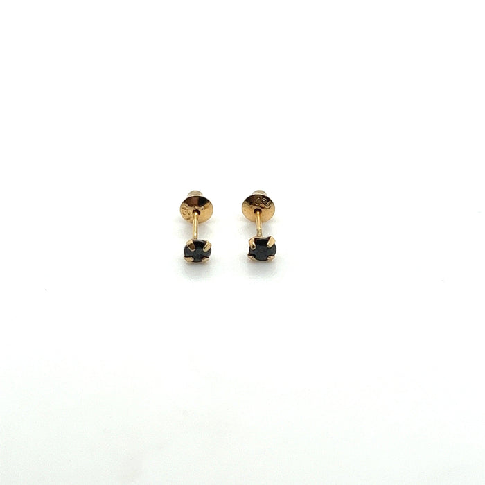 Brincos em Ouro 18k com Pedras de Zircônia / 18k Gold Earrings with Zirconia Stones - Ricca Jewelry