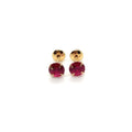 Brincos com Pedras de Zirconia 4mm - Ricca Jewelry