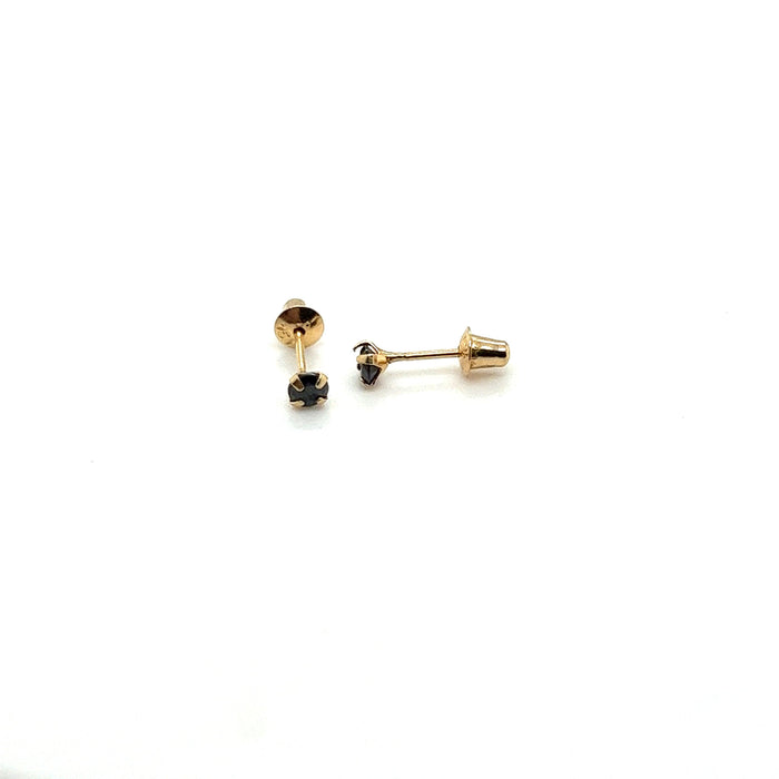 Brincos em Ouro 18k com Pedras de Zircônia / 18k Gold Earrings with Zirconia Stones - Ricca Jewelry