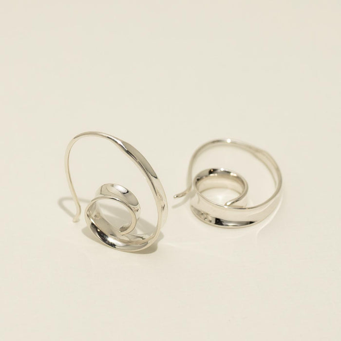 E.L. Designs Curly Q Drop Earrings in Sterling Silver