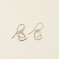 E.L. Designs Love You Drop Earrings in Sterling Silver