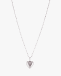 Ella Puffy Heart Necklace (Silver)