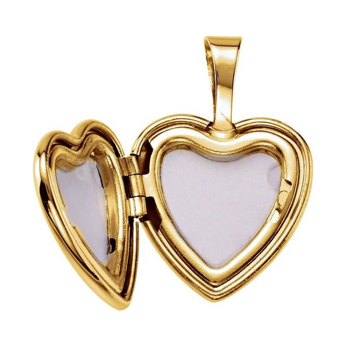 Enamel Roses & Cross Heart Locket