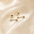 Flecha with Cubic Zirconia Earrings in 18K Gold