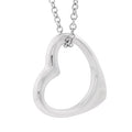 Floating Heart Necklace in Sterling Silver