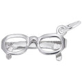 Folded Glasses Charm in Sterling Silver
