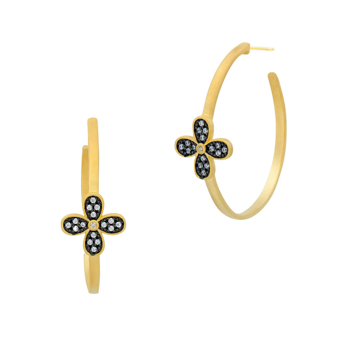 Freida Rothman Blossoming Brillance Hoop Earrings