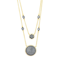 Freida Rothman Double Layer Times Square Pave Necklace
