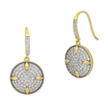 Freida Rothman Petals and Pave Disc Earring