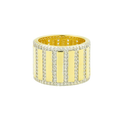Freida Rothman Rectangular Pave Cigar Band Ring