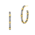 Freida Rothman Signature Brooklyn in Blossom Clover Pave Hoop Earring