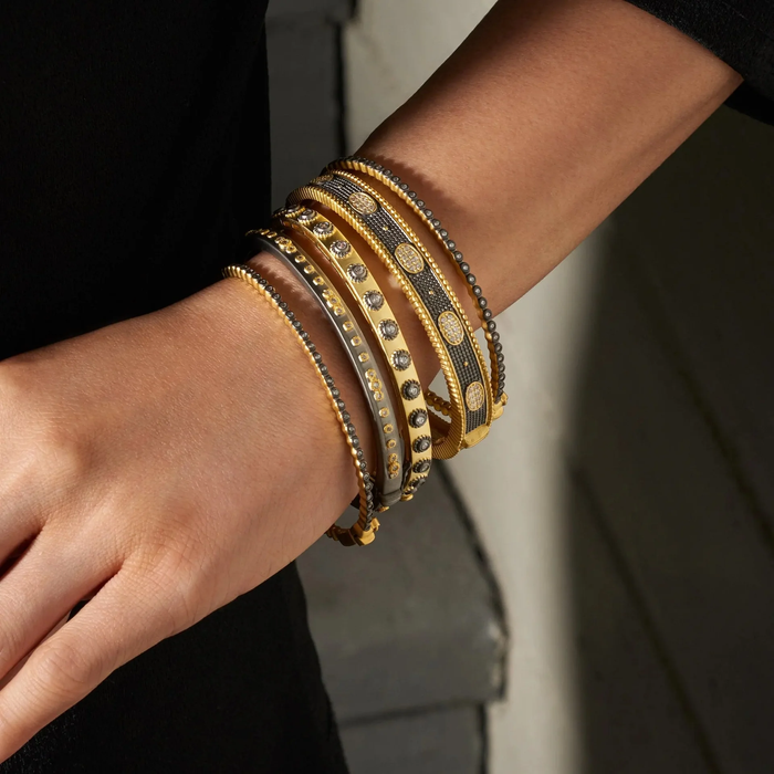 Freida Rothman Signature Pave Hinge Bangle