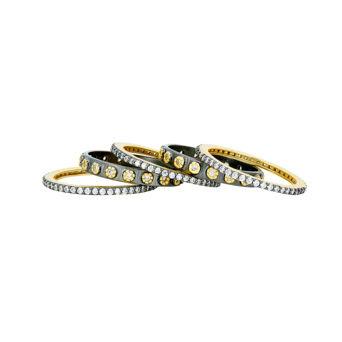 Freida Rothman Signature Two Tone 5 Stack Ring