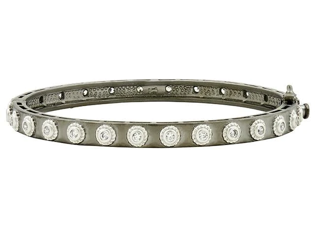 Freida Rothman Studded Eternity Hinge Bangle