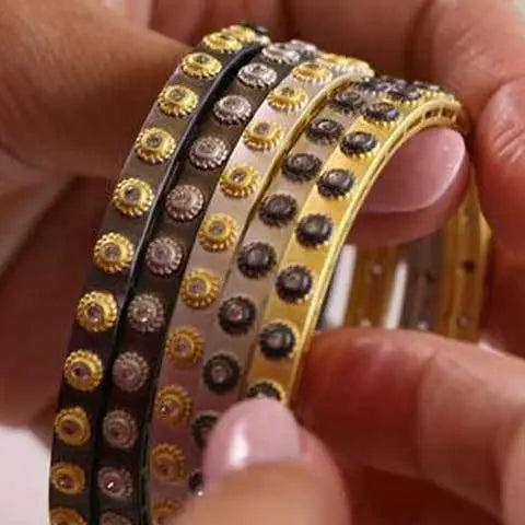 Freida Rothman Studded Eternity Hinge Bangle